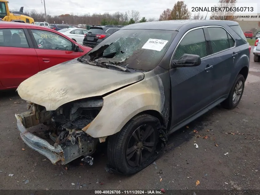 2013 Chevrolet Equinox Ls VIN: 2GNALBEK7D6360713 Lot: 40826705