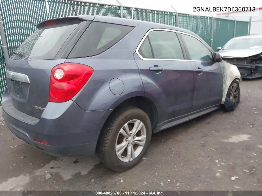 2013 Chevrolet Equinox Ls VIN: 2GNALBEK7D6360713 Lot: 40826705