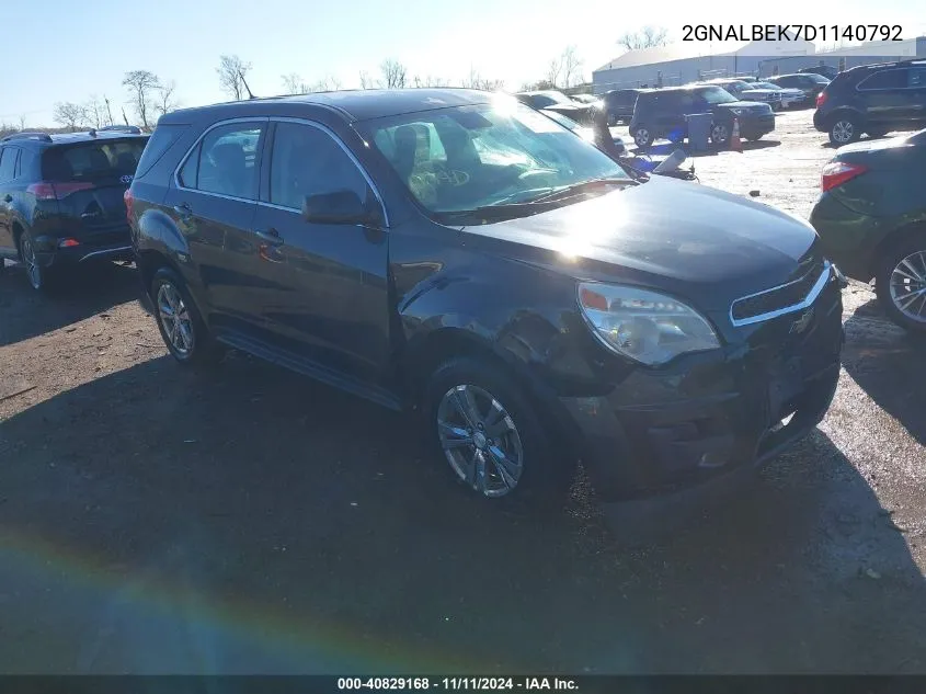 2013 Chevrolet Equinox Ls VIN: 2GNALBEK7D1140792 Lot: 40829168