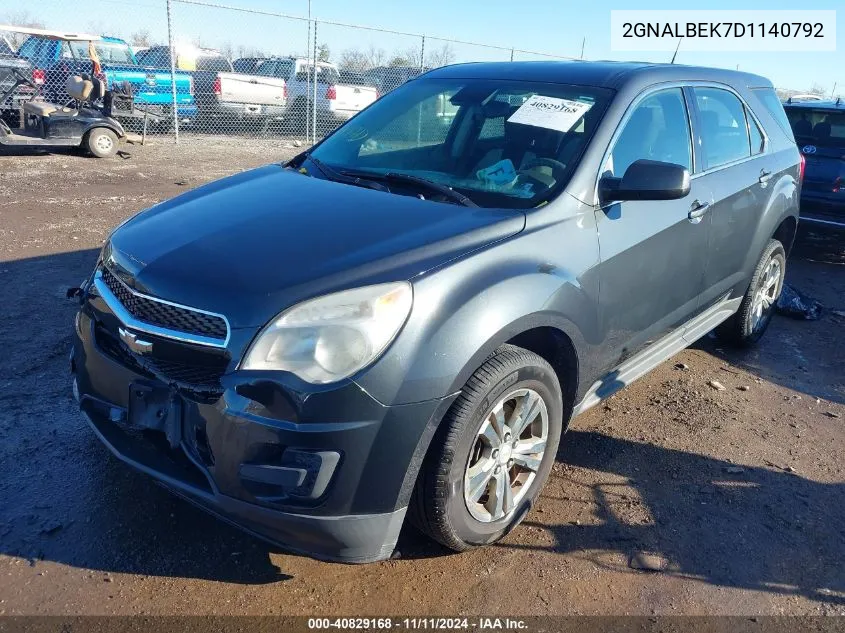 2013 Chevrolet Equinox Ls VIN: 2GNALBEK7D1140792 Lot: 40829168