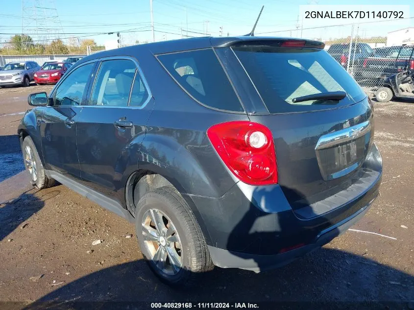 2013 Chevrolet Equinox Ls VIN: 2GNALBEK7D1140792 Lot: 40829168