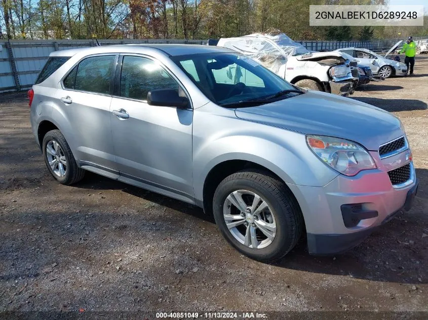 2013 Chevrolet Equinox Ls VIN: 2GNALBEK1D6289248 Lot: 40851049