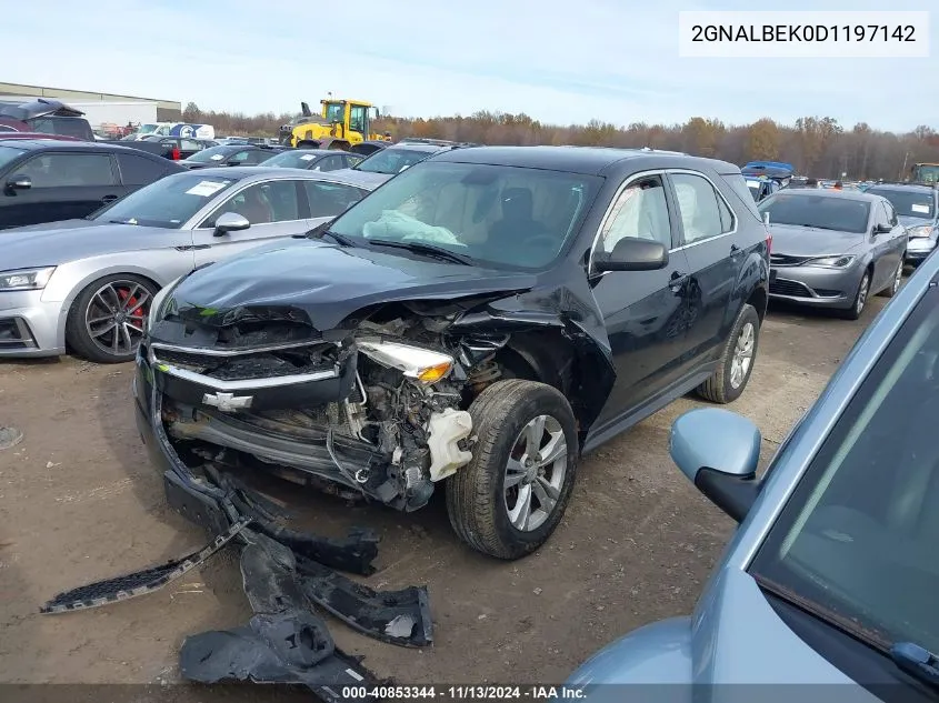 2013 Chevrolet Equinox Ls VIN: 2GNALBEK0D1197142 Lot: 40853344