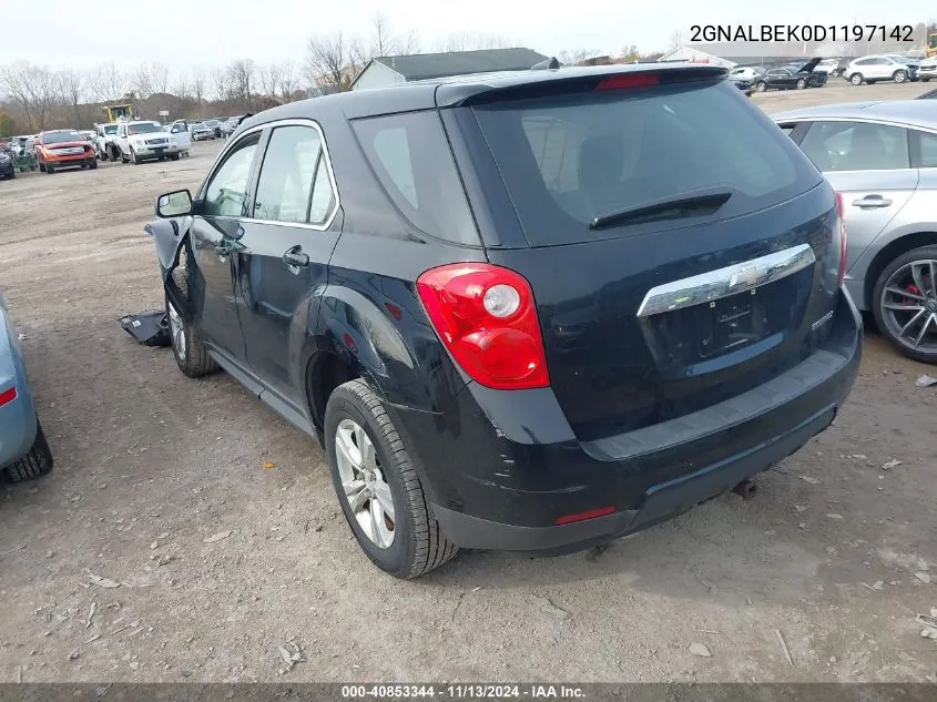 2013 Chevrolet Equinox Ls VIN: 2GNALBEK0D1197142 Lot: 40853344