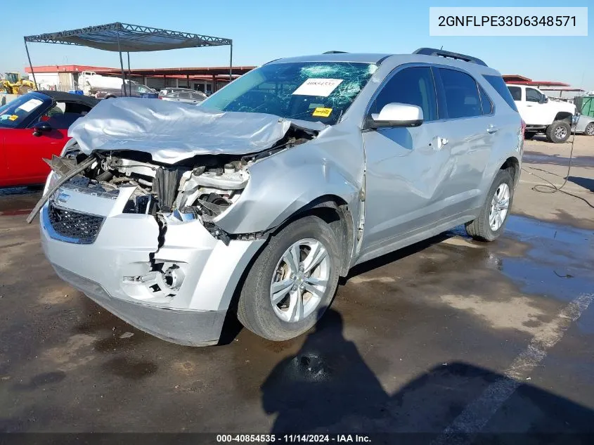 2013 Chevrolet Equinox 2Lt VIN: 2GNFLPE33D6348571 Lot: 40854535