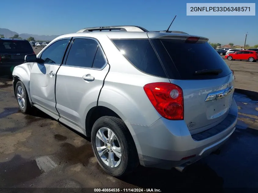 2013 Chevrolet Equinox 2Lt VIN: 2GNFLPE33D6348571 Lot: 40854535