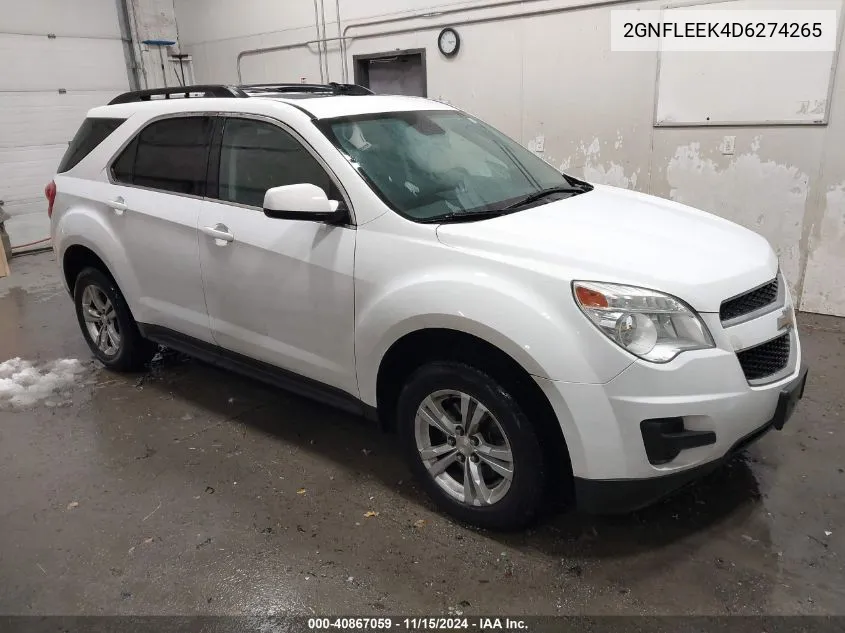 2013 Chevrolet Equinox 1Lt VIN: 2GNFLEEK4D6274265 Lot: 40867059