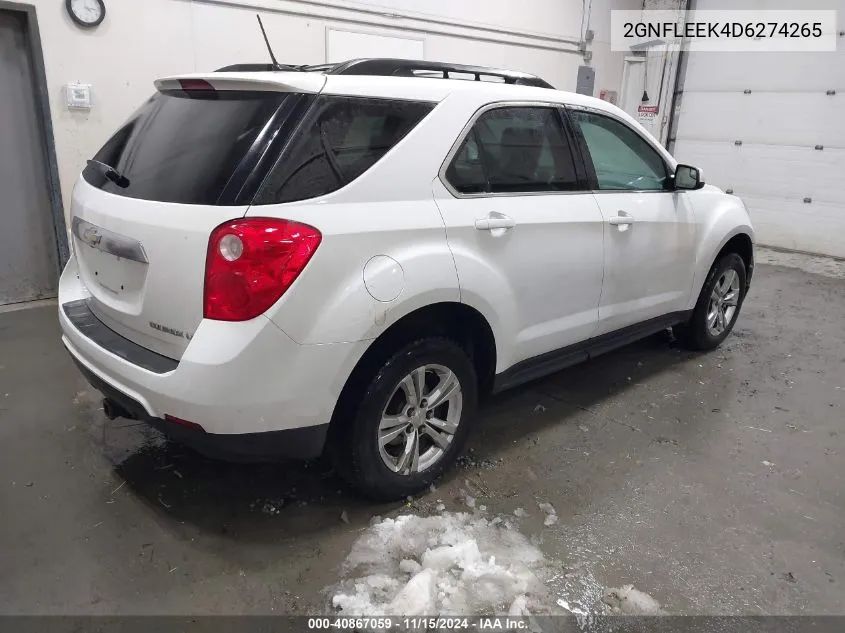 2013 Chevrolet Equinox 1Lt VIN: 2GNFLEEK4D6274265 Lot: 40867059