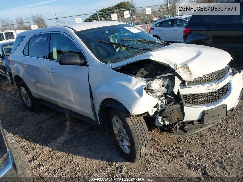 2013 Chevrolet Equinox Ls VIN: 2GNFLCEK7D6307571 Lot: 40869481