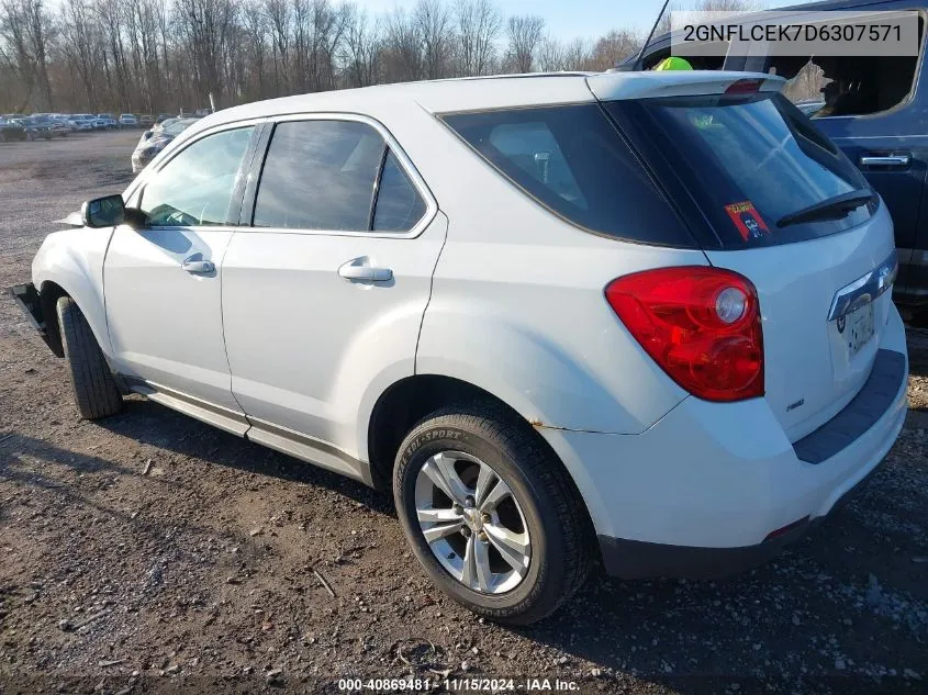 2013 Chevrolet Equinox Ls VIN: 2GNFLCEK7D6307571 Lot: 40869481