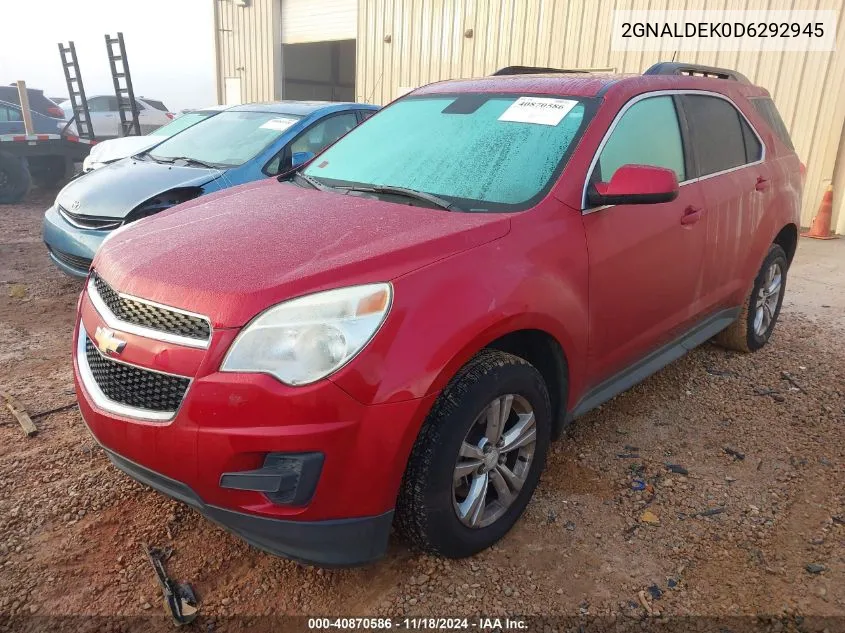 2013 Chevrolet Equinox 1Lt VIN: 2GNALDEK0D6292945 Lot: 40870586