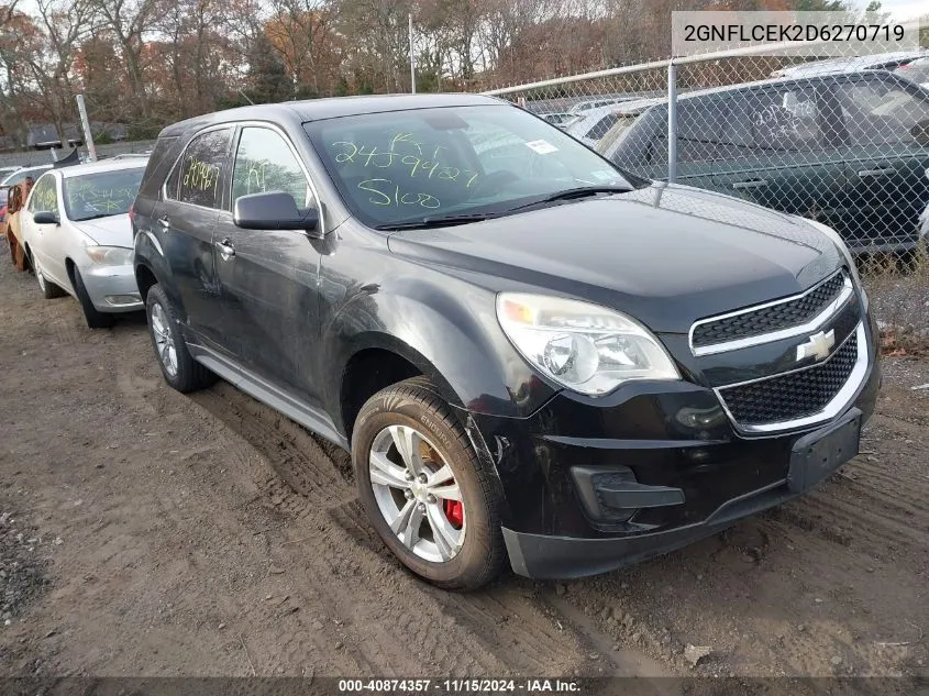 2013 Chevrolet Equinox Ls VIN: 2GNFLCEK2D6270719 Lot: 40874357