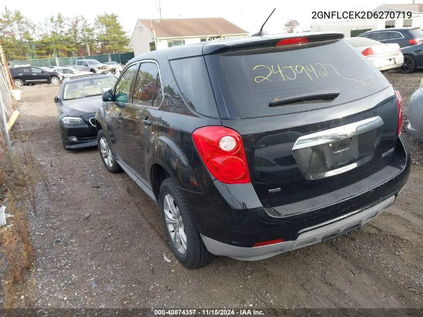 2013 Chevrolet Equinox Ls VIN: 2GNFLCEK2D6270719 Lot: 40874357