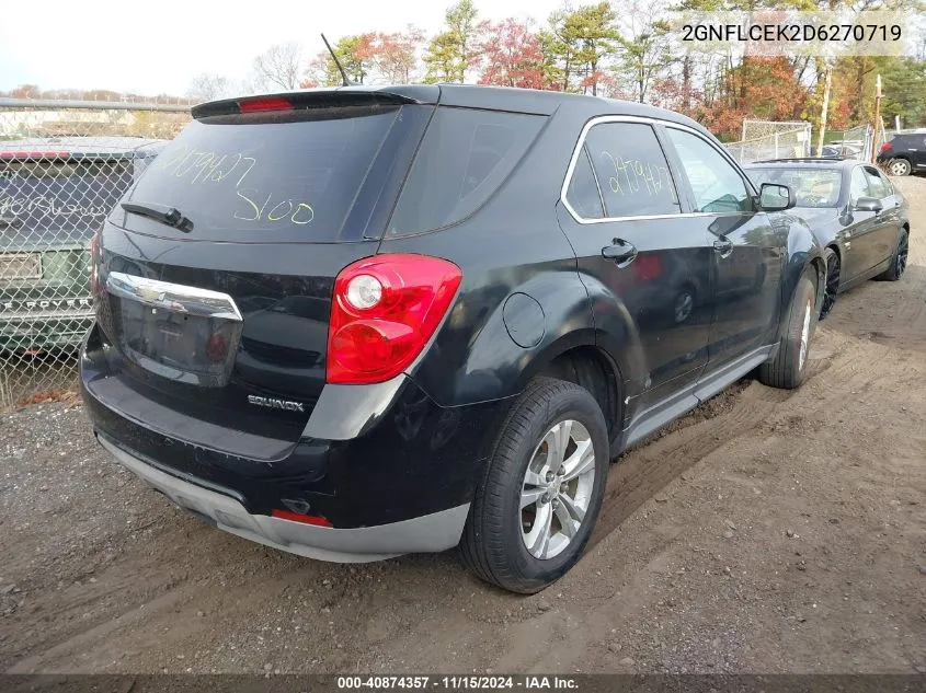 2013 Chevrolet Equinox Ls VIN: 2GNFLCEK2D6270719 Lot: 40874357