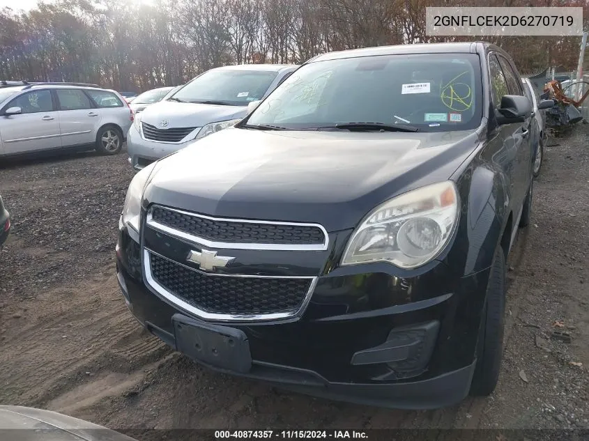 2013 Chevrolet Equinox Ls VIN: 2GNFLCEK2D6270719 Lot: 40874357