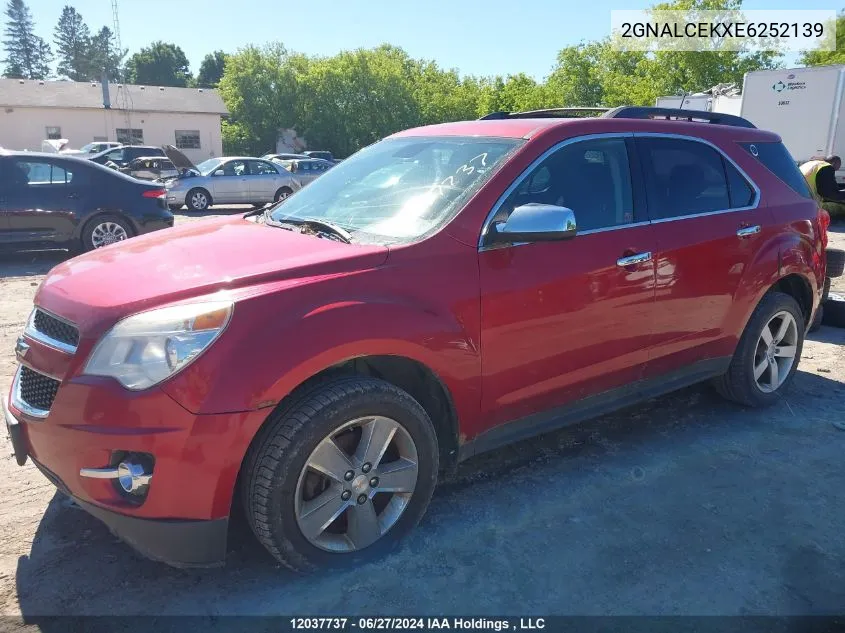 2014 Chevrolet Equinox Lt VIN: 2GNALCEKXE6252139 Lot: 12037737