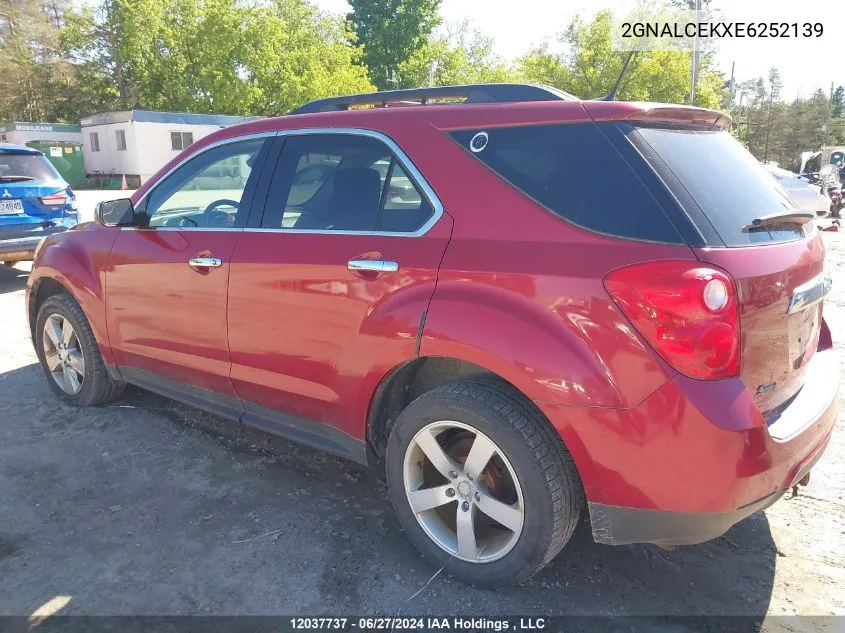 2014 Chevrolet Equinox Lt VIN: 2GNALCEKXE6252139 Lot: 12037737