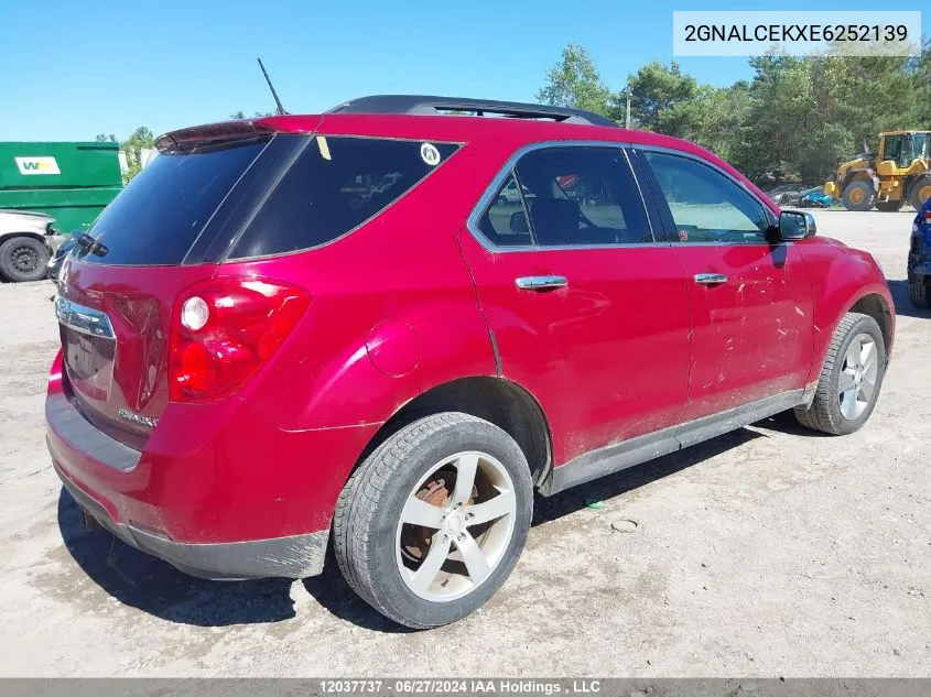 2GNALCEKXE6252139 2014 Chevrolet Equinox Lt