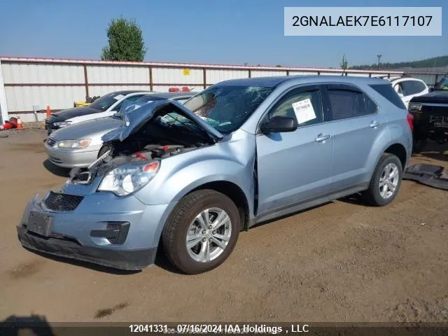 2014 Chevrolet Equinox VIN: 2GNALAEK7E6117107 Lot: 12041331