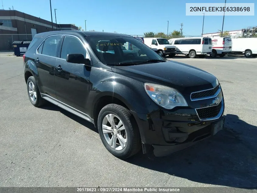 2014 Chevrolet Equinox Lt VIN: 2GNFLEEK3E6338698 Lot: 20178623