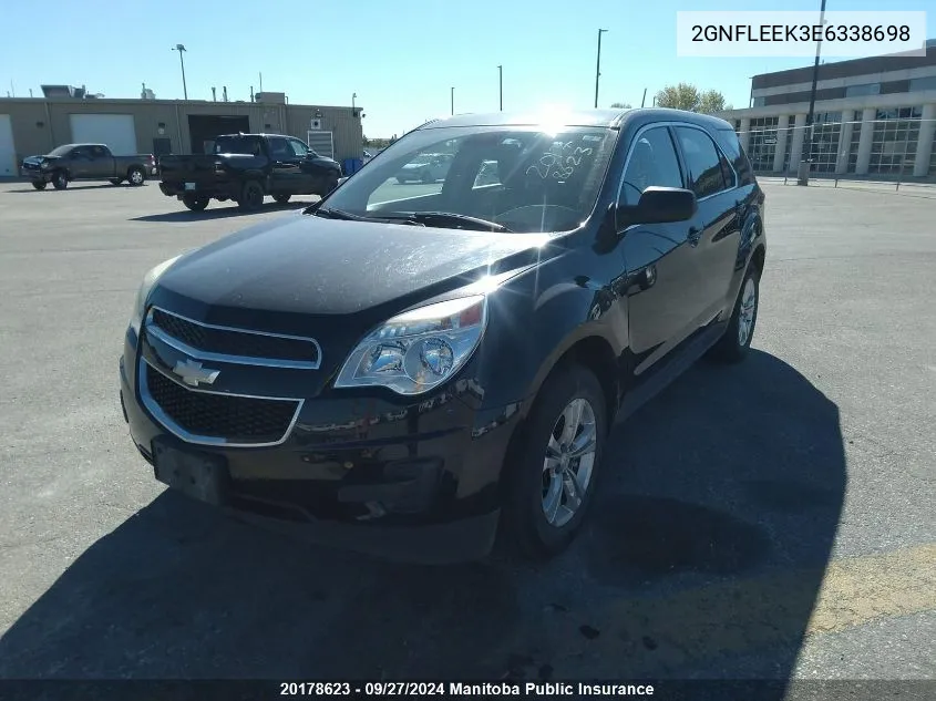 2014 Chevrolet Equinox Lt VIN: 2GNFLEEK3E6338698 Lot: 20178623