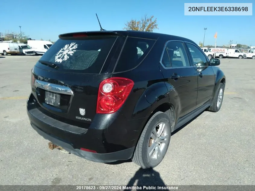 2014 Chevrolet Equinox Lt VIN: 2GNFLEEK3E6338698 Lot: 20178623