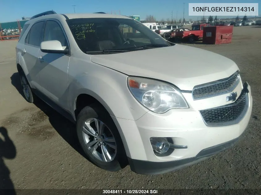 2014 Chevrolet Equinox Lt VIN: 1GNFLGEK1EZ114314 Lot: 30048411