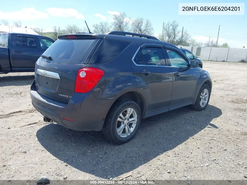 2014 Chevrolet Equinox 2Lt VIN: 2GNFLGEK6E6204201 Lot: 39412285