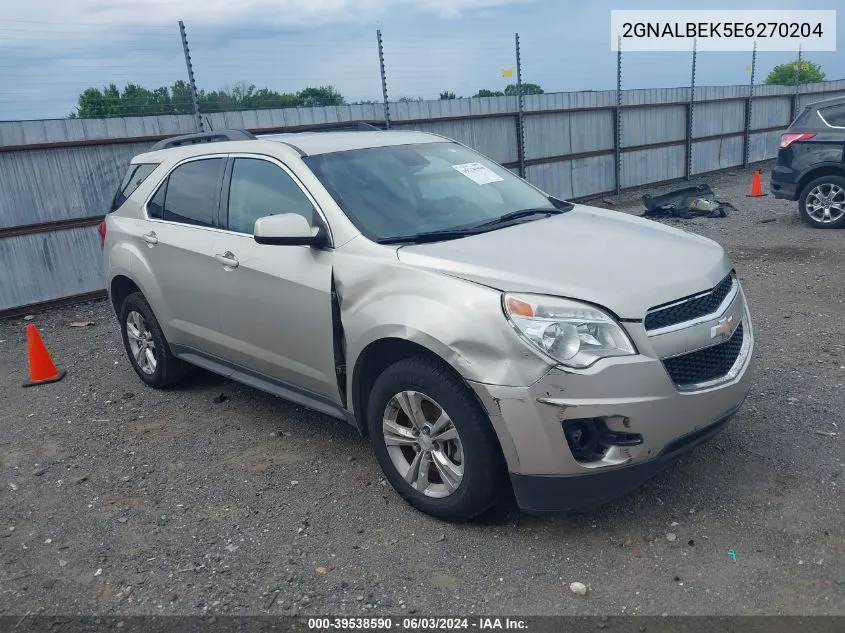 2014 Chevrolet Equinox 1Lt VIN: 2GNALBEK5E6270204 Lot: 39538590