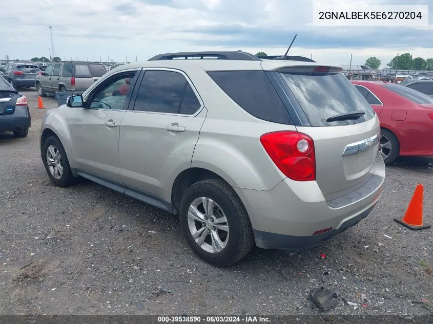 2014 Chevrolet Equinox 1Lt VIN: 2GNALBEK5E6270204 Lot: 39538590