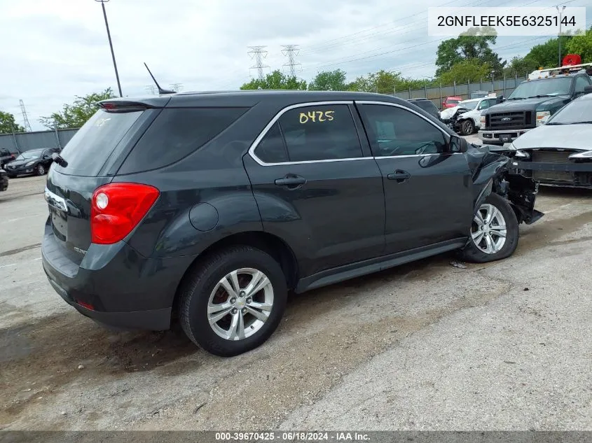 2014 Chevrolet Equinox Ls VIN: 2GNFLEEK5E6325144 Lot: 39670425