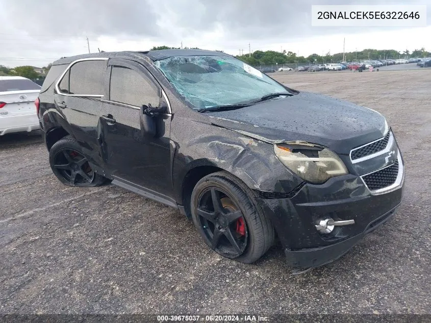 2014 Chevrolet Equinox 2Lt VIN: 2GNALCEK5E6322646 Lot: 39675037