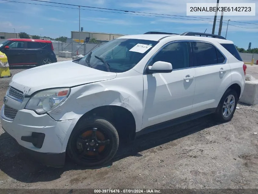 2014 Chevrolet Equinox 1Lt VIN: 2GNALBEK3E6142723 Lot: 39776476