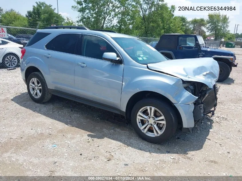 2014 Chevrolet Equinox 2Lt VIN: 2GNALCEK3E6344984 Lot: 39827034