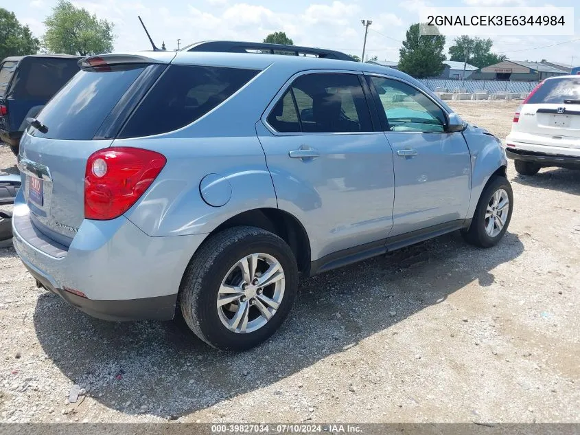 2014 Chevrolet Equinox 2Lt VIN: 2GNALCEK3E6344984 Lot: 39827034