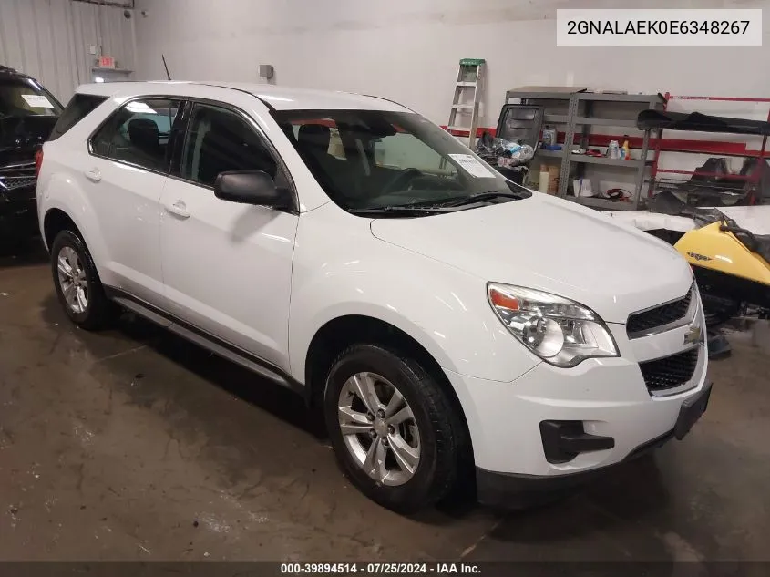 2GNALAEK0E6348267 2014 Chevrolet Equinox Ls