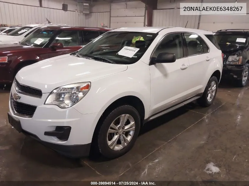 2GNALAEK0E6348267 2014 Chevrolet Equinox Ls