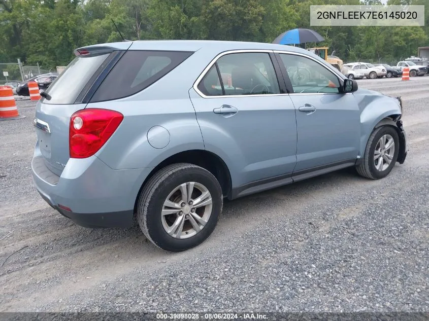 2014 Chevrolet Equinox Ls VIN: 2GNFLEEK7E6145020 Lot: 39898028