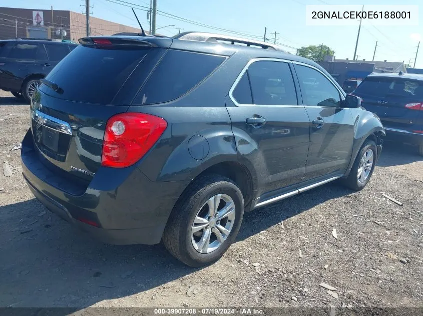 2014 Chevrolet Equinox 2Lt VIN: 2GNALCEK0E6188001 Lot: 39907208