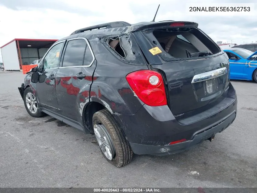 2014 Chevrolet Equinox 1Lt VIN: 2GNALBEK5E6362753 Lot: 40020443