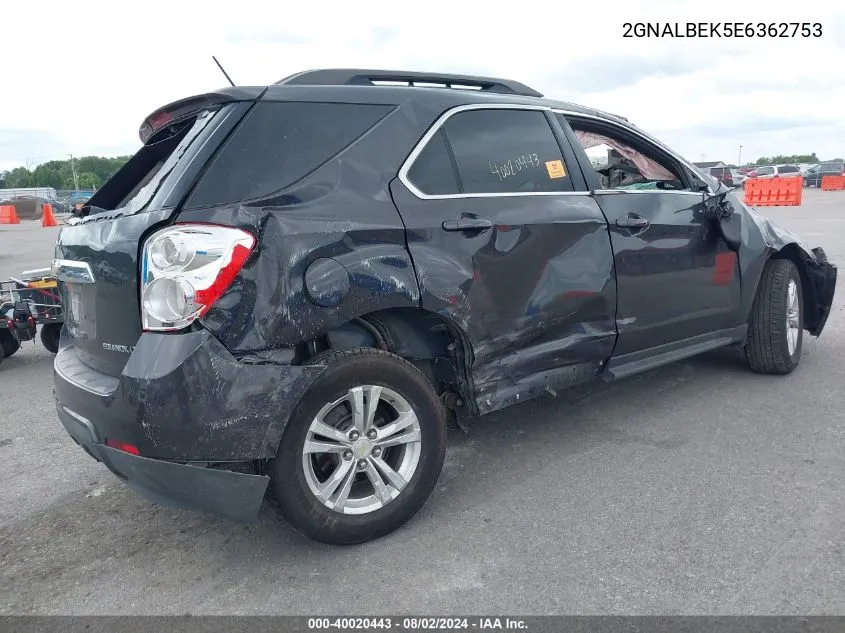 2014 Chevrolet Equinox 1Lt VIN: 2GNALBEK5E6362753 Lot: 40020443