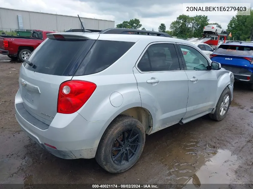 2014 Chevrolet Equinox 1Lt VIN: 2GNALBEK1E6279403 Lot: 40021174