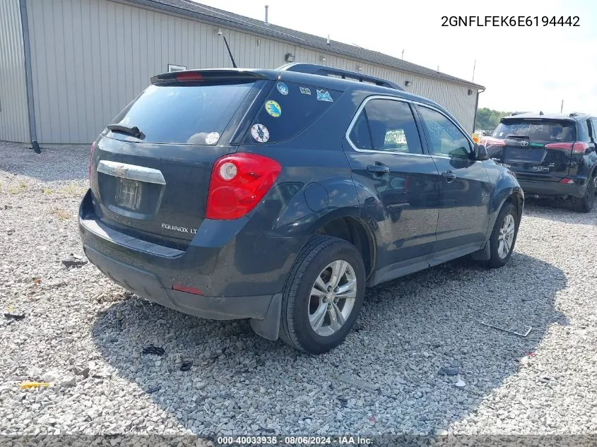 2014 Chevrolet Equinox 1Lt VIN: 2GNFLFEK6E6194442 Lot: 40033935