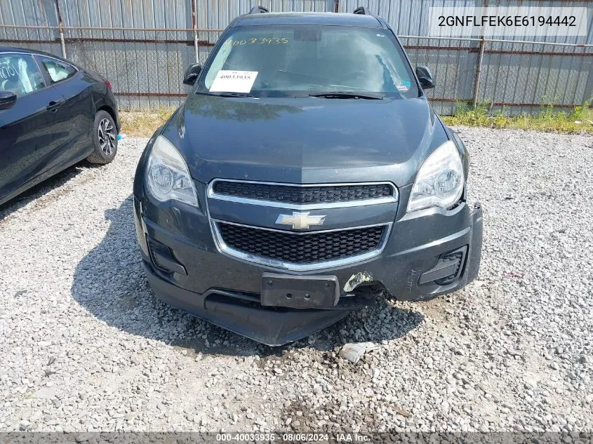 2014 Chevrolet Equinox 1Lt VIN: 2GNFLFEK6E6194442 Lot: 40033935