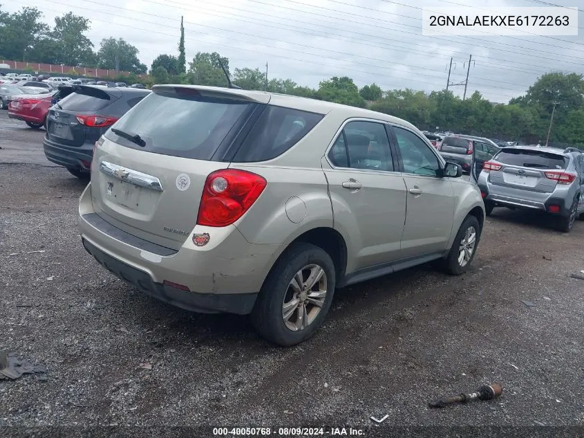 2014 Chevrolet Equinox Ls VIN: 2GNALAEKXE6172263 Lot: 40050768