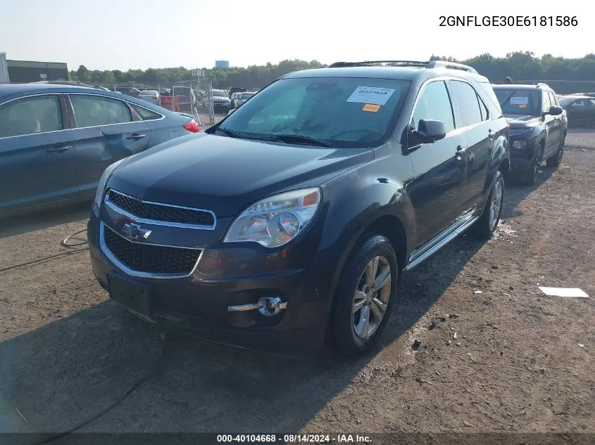 2014 Chevrolet Equinox Lt VIN: 2GNFLGE30E6181586 Lot: 40104668