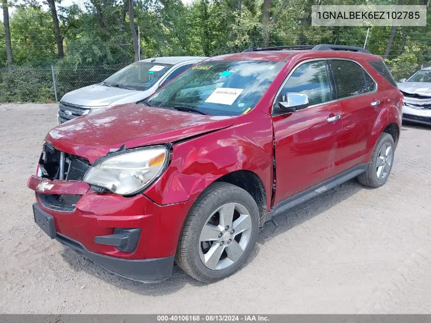 1GNALBEK6EZ102785 2014 Chevrolet Equinox 1Lt