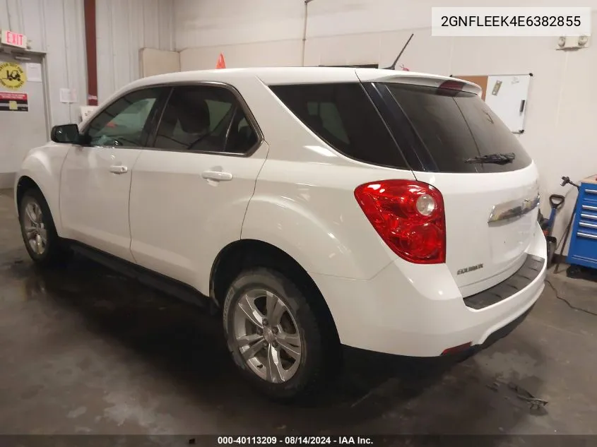 2014 Chevrolet Equinox Ls VIN: 2GNFLEEK4E6382855 Lot: 40113209