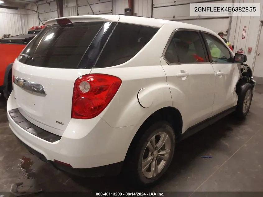 2014 Chevrolet Equinox Ls VIN: 2GNFLEEK4E6382855 Lot: 40113209