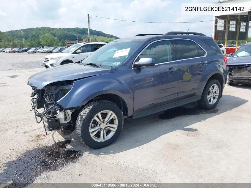 2GNFLGEK0E6214142 2014 Chevrolet Equinox 2Lt